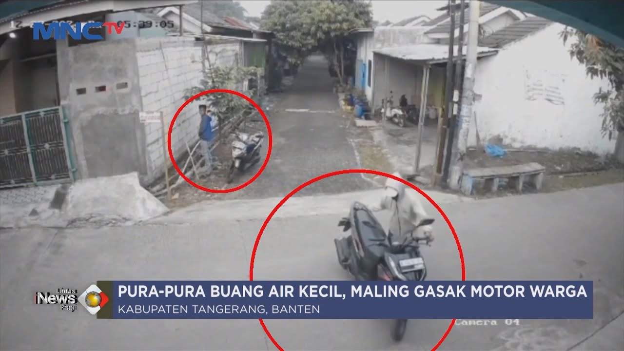 Pura-Pura Buang Air Kecil, Maling Gasak Motor Milik Warga di Kab. Tangerang, Banten - LIP 29/12