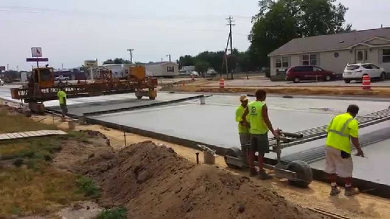 Slip Form Concrete Paving Marquette Road