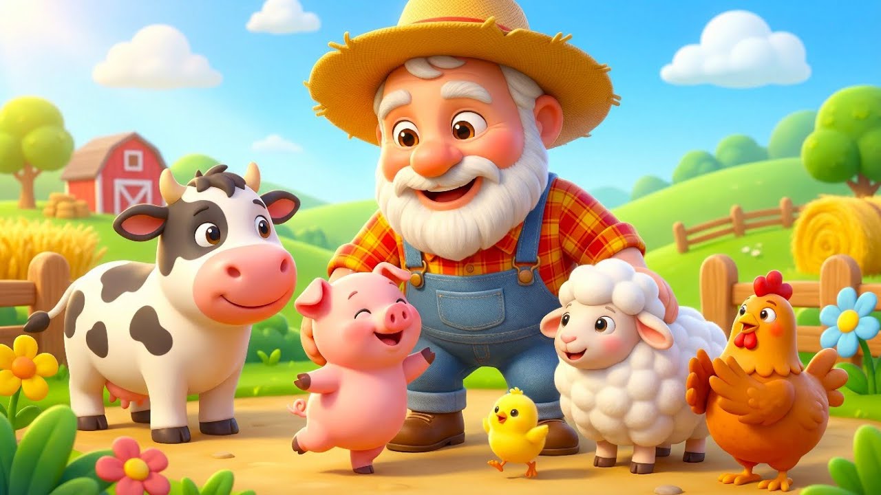 Old MacDonald Had a Farm | Classic Farm Animal Song for Kids | Fun Nursery Rhyme