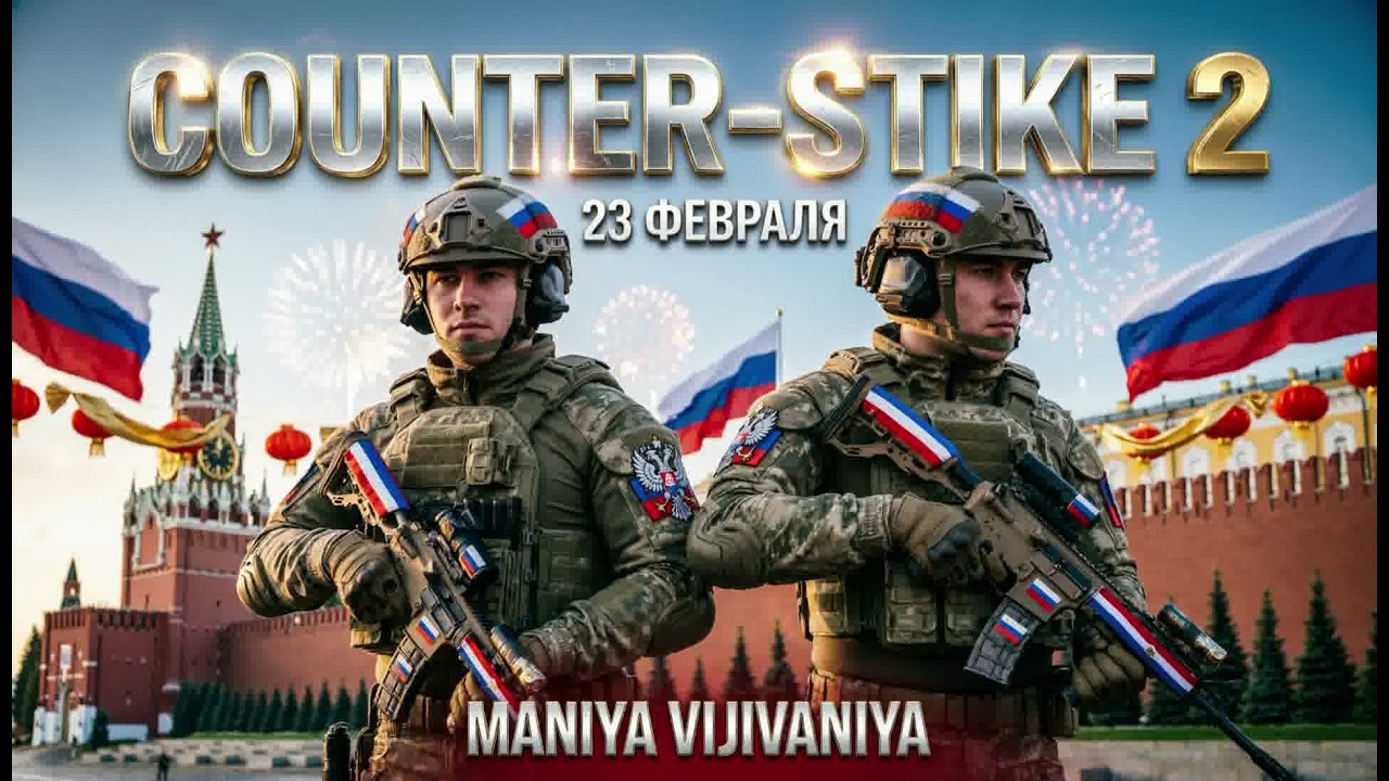 Продолжаем коротать вечера в Counter-Strike 2 режим Бой насмерть Поздравляю всех мужчин с 23 февраля