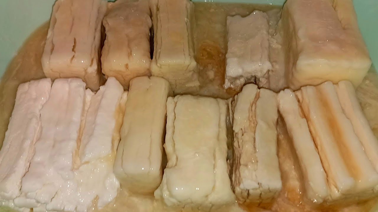 АСМР 10 Кусков Хозяйственного Мыла/Размокшие хозы/Mushy laundry soap/ASMR Soap