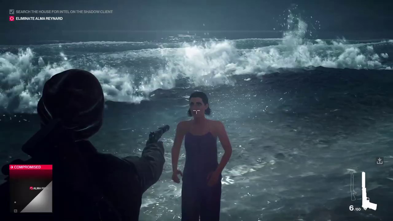 Hitman 2 - Alma Reynard drowns herself in Hawkes Bay