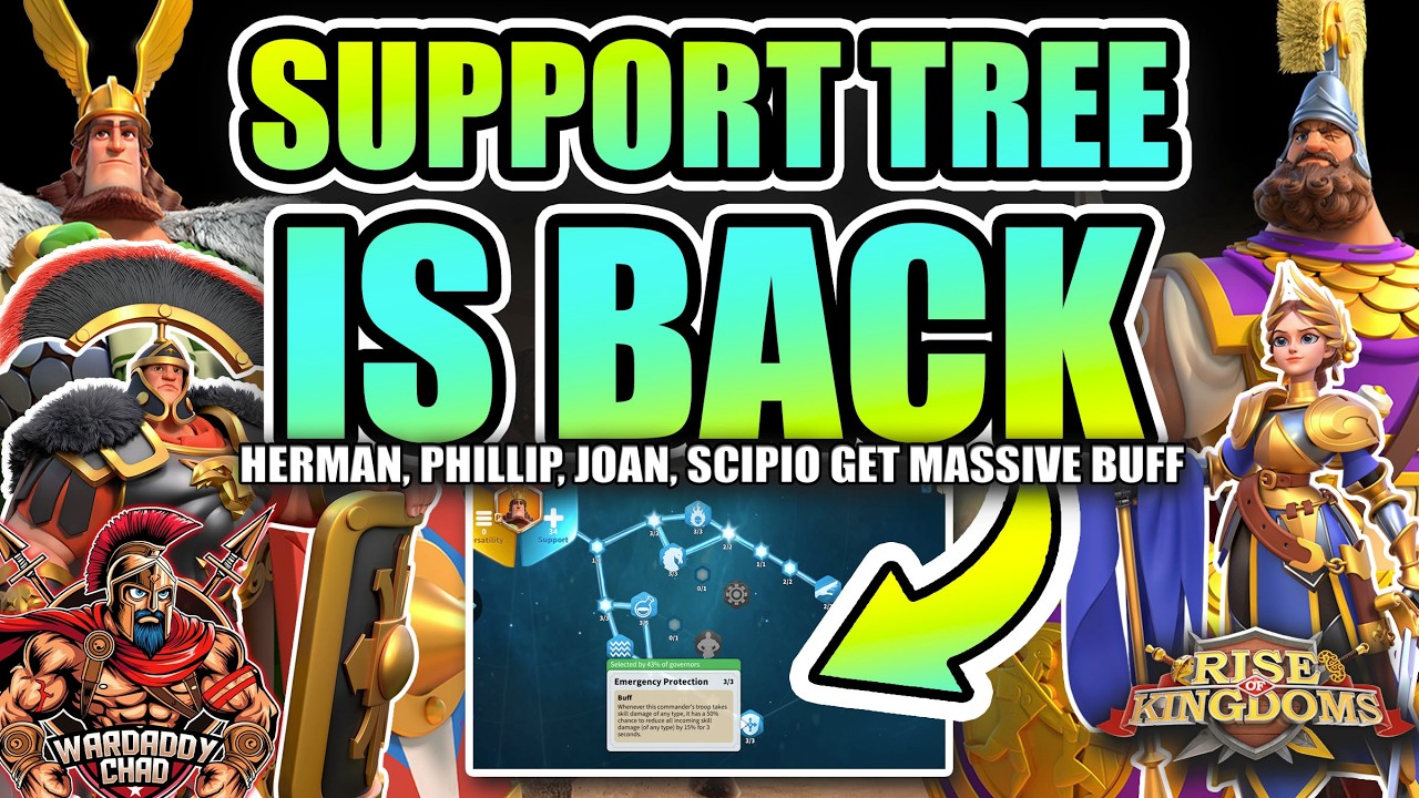 Support Talents Are Back: Hermann, Phillip, Joan, Scipio Get Buffs - Rise of Kingdoms