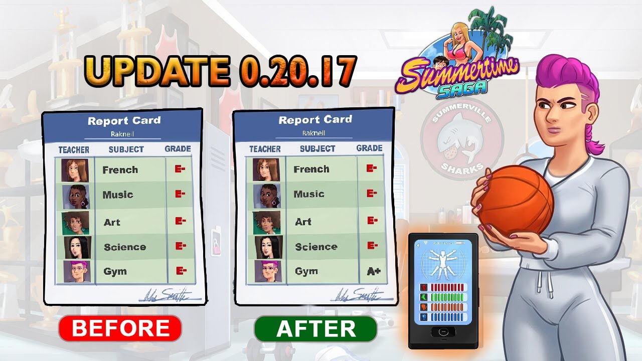 Архив A+ Grade In GYM: прохождение #summertimesaga (тренер Бриджит, полное прохождение)