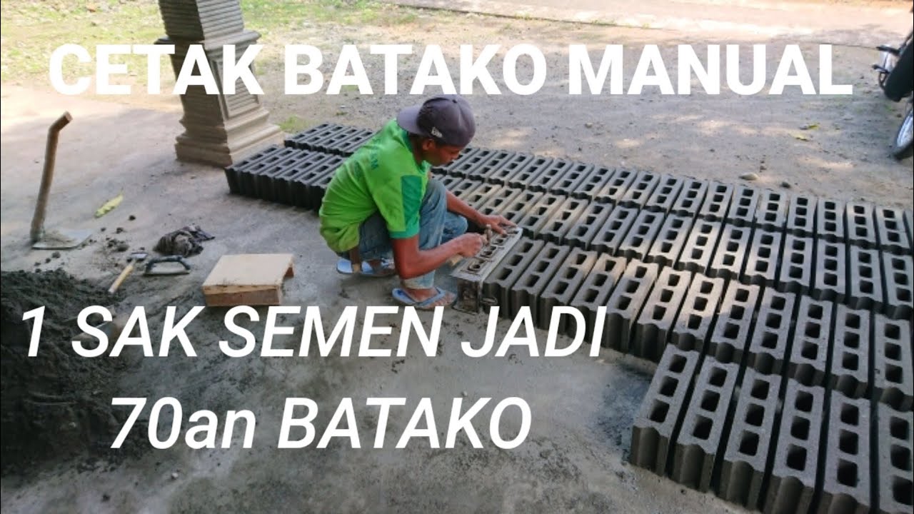 Cara membuat Batako Manual Mudah dan Cepat #batako #tutorial