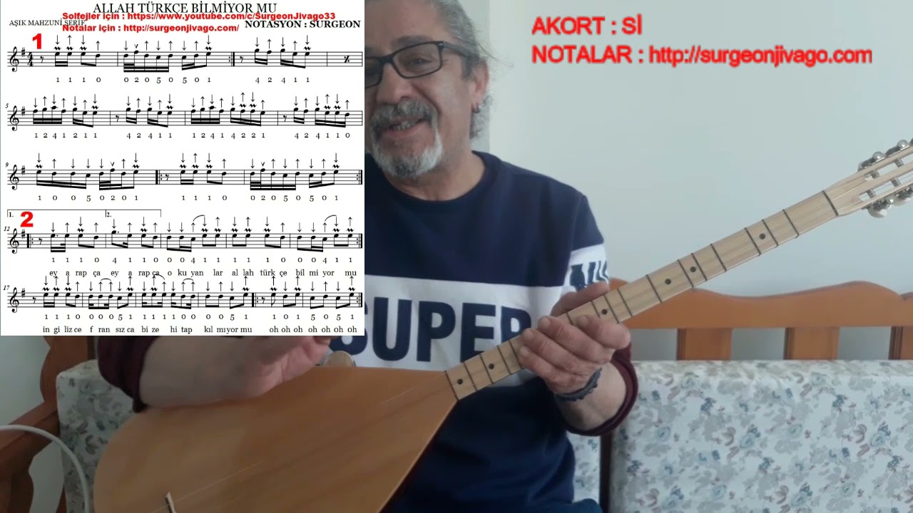 SOLFEJ AŞIK MAHZUNİ ŞERİF ALLAH TÜRKÇE BİLMİYOR MU KISA SAP BAĞLAMA EKLEYEN SURGEON