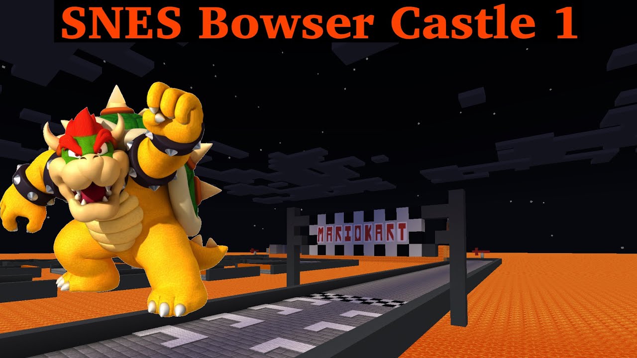 SNES Bowser’s Castle 1 Minecraft Mario Kart