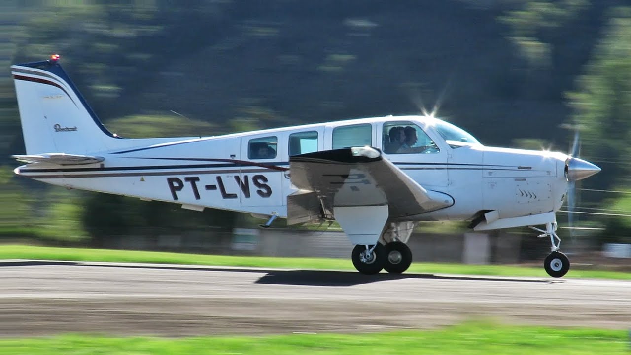 Beechcraft Bonanza A36 Acionamento e Decolagem com Escuta Aérea