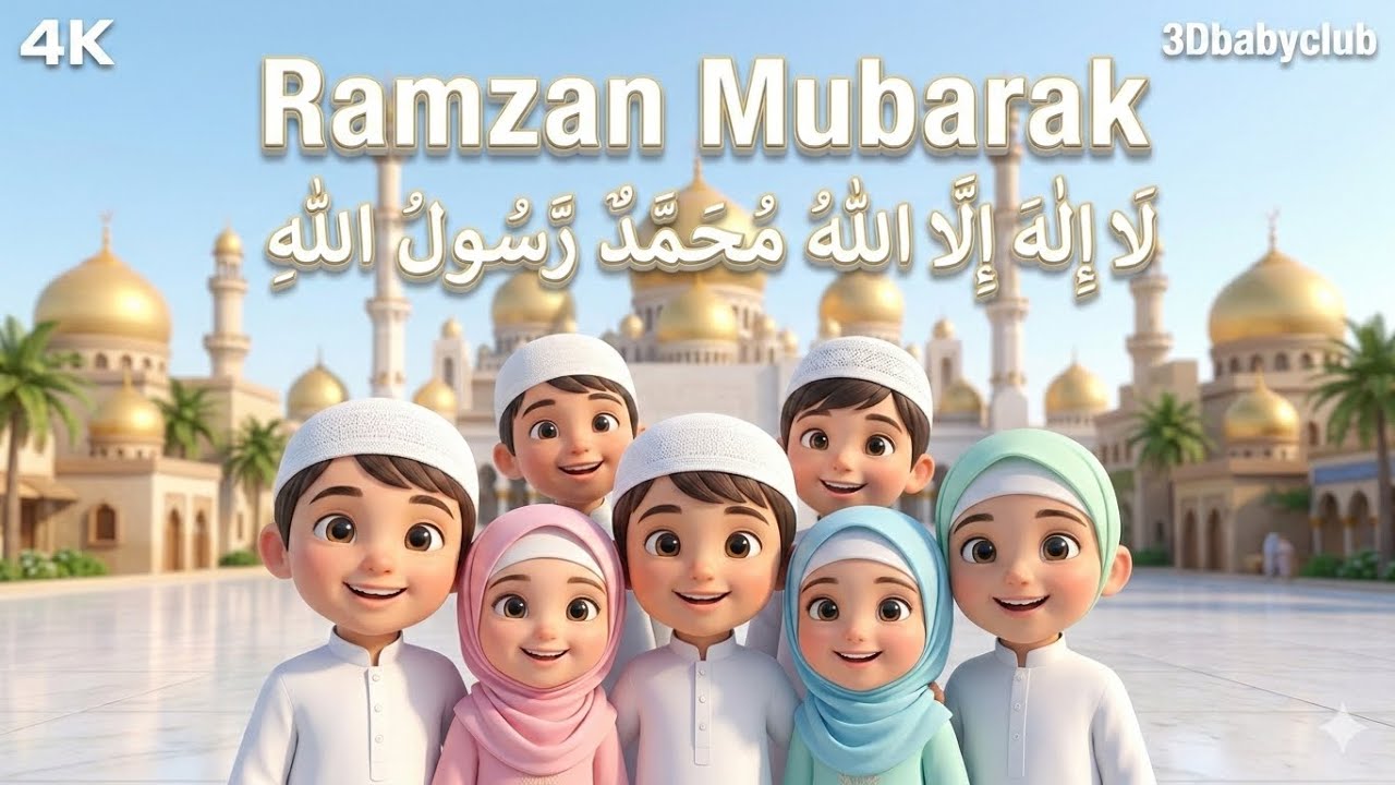 Allah Hoo 🌙 Beautiful Islamic Kids Nasheed | Ramadan Special 4K Cartoon | Kids Zikr Song #kidsvideo 