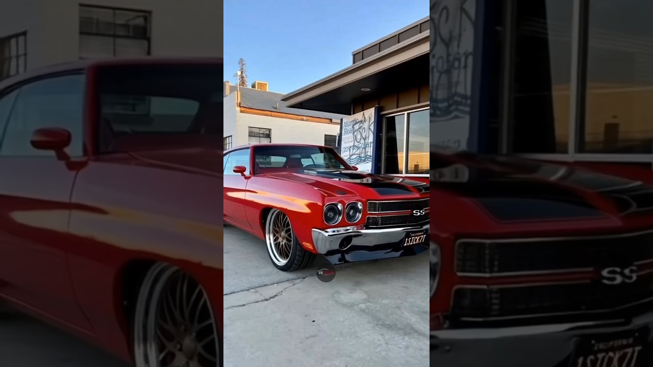 🏁Modern Muscle: Red Chevelle Pro-Touring Build! V8 Engine Sound