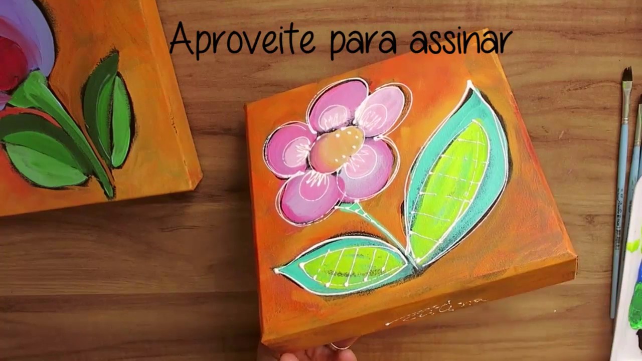 Telas Flores no Fundo Preto