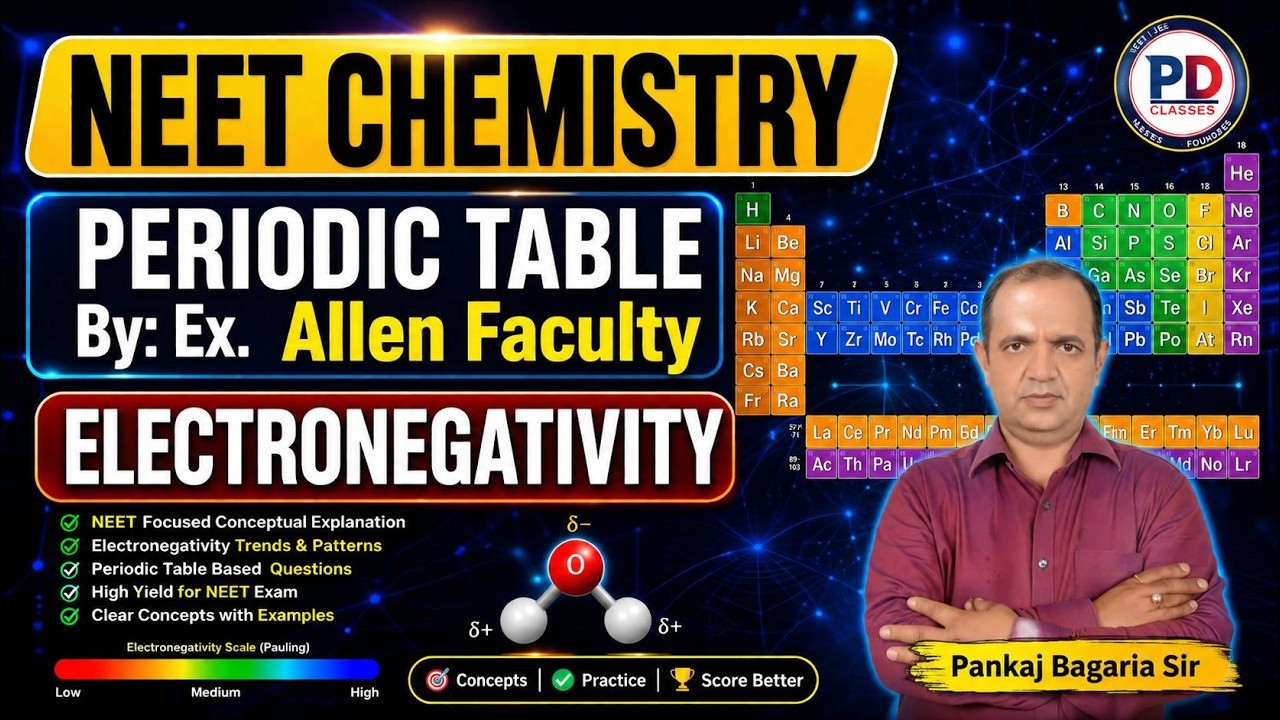 ELECTRONEGATIVITY OF ATOMS #NEET#PANKAJ BAGARIA Sir