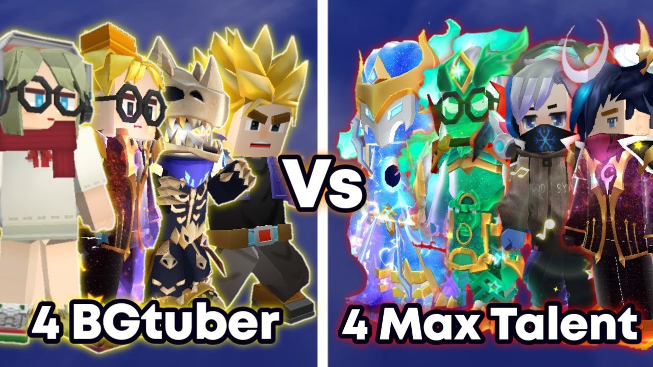 4 BGtuber VS 4 Max Talent in Bedwars (Blockman Go)