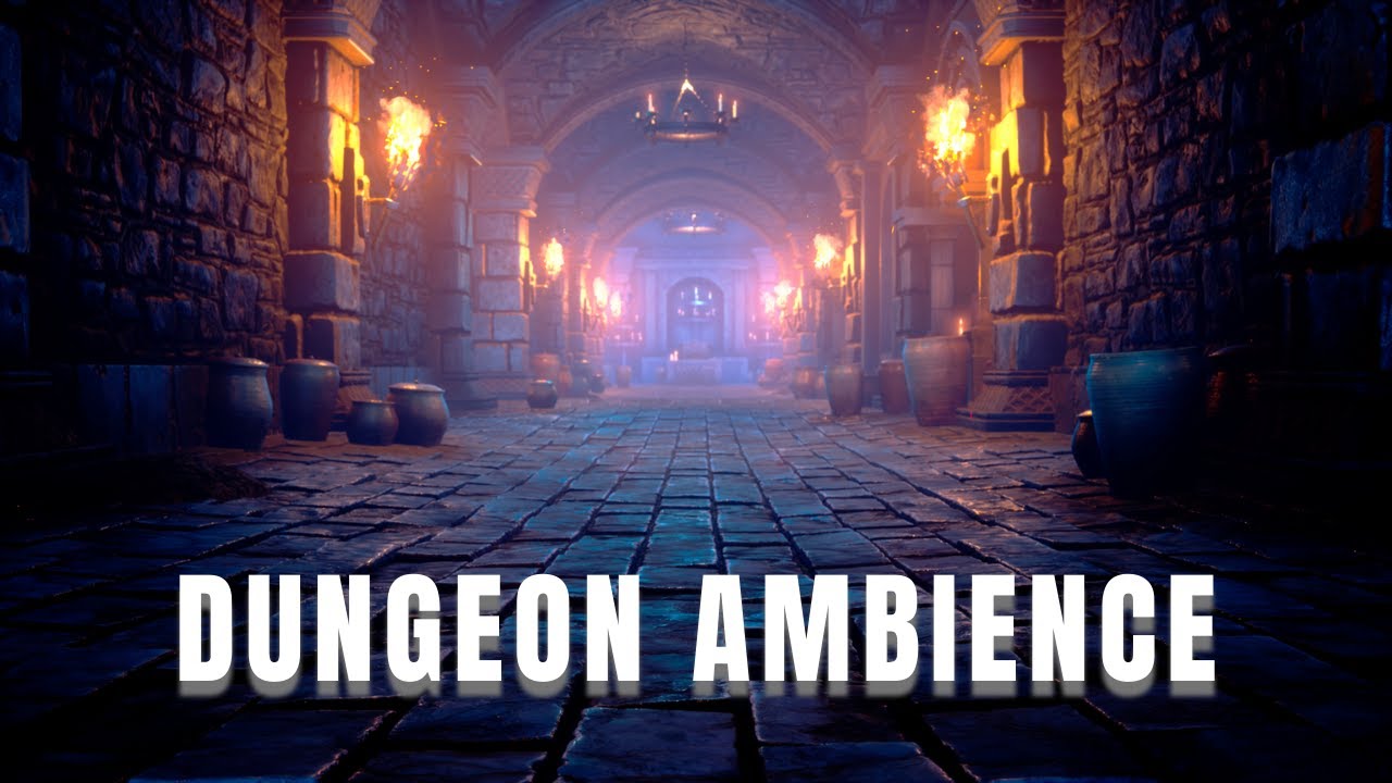 Mysterious Dungeon | White Noise Droning | D&D RPG Fantasy Ambience | 3 Hours
