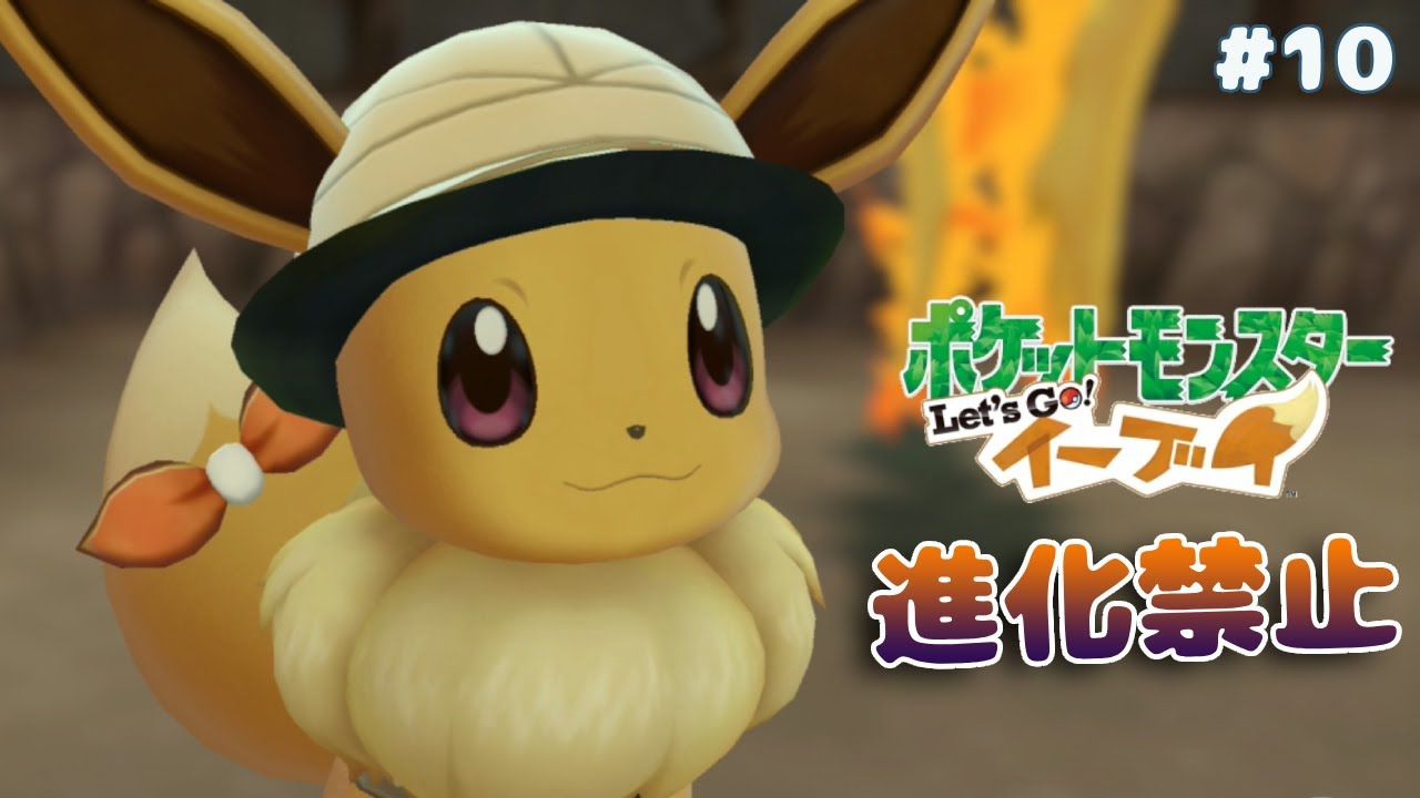 【ピカブイ】進化前ポケモン縛り！イーブイのまま全クリするぞ！ #10｜ポケットモンスター Let’s Go イーブイ【提灯頭の鶴】