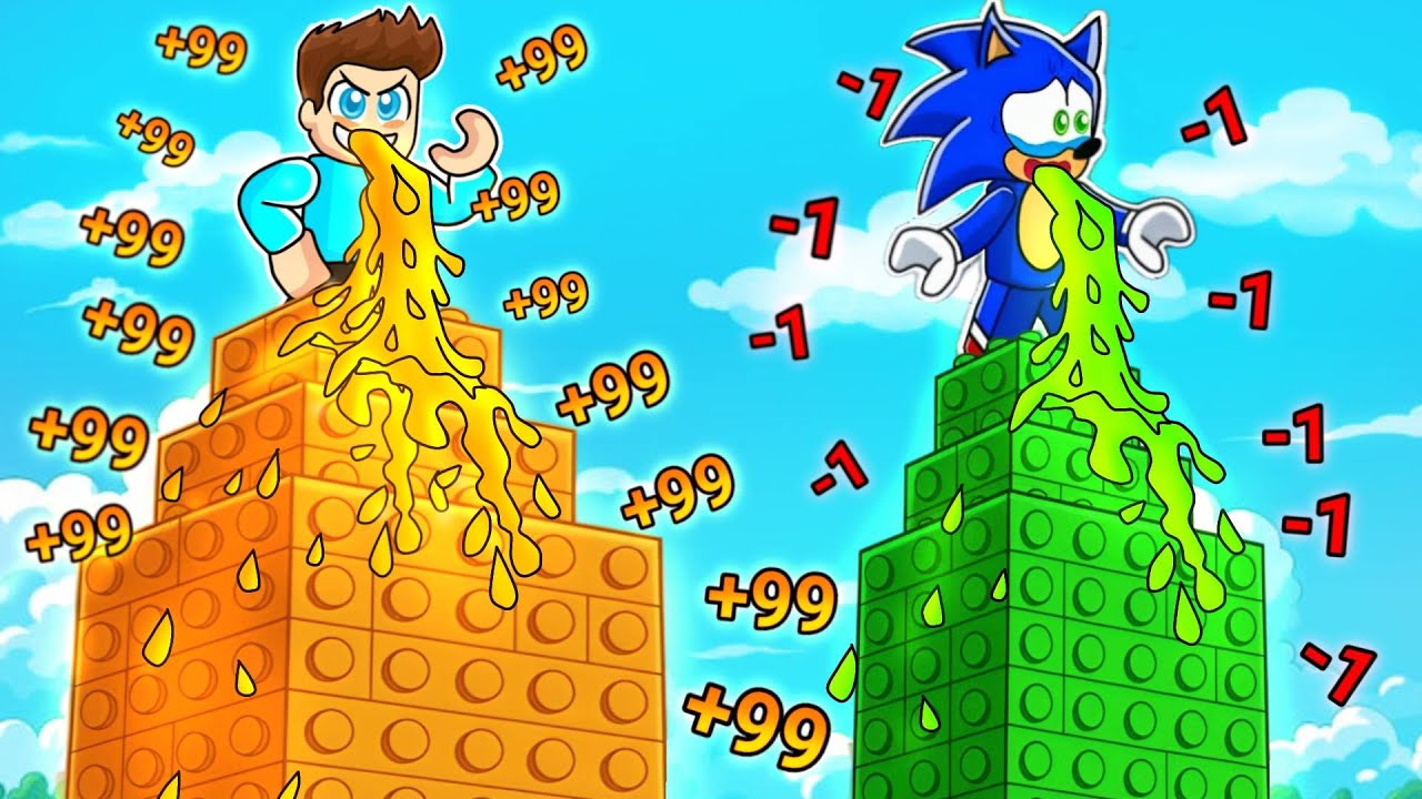 VOMIT TO MAKE THE BIGGEST TOWER IN ROBLOX !!