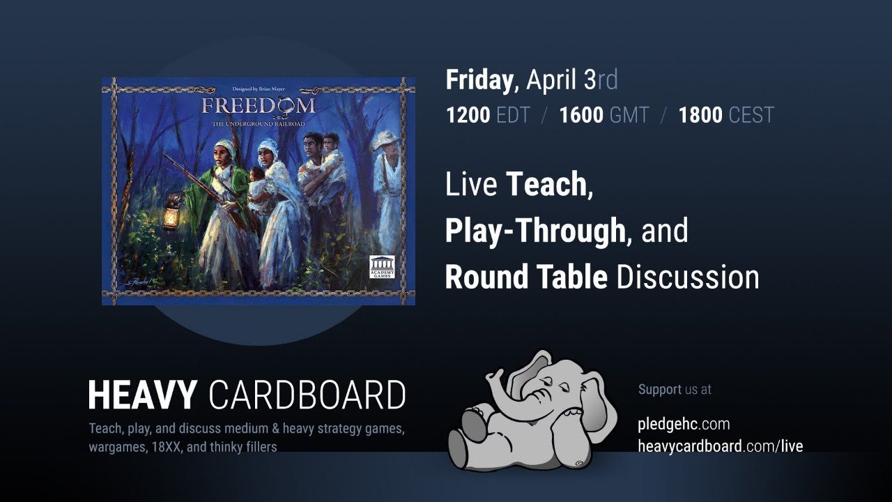 Freedom: The Underground Railroad Solo Teaching, Play-through, & Round table by Heavy Cardboard