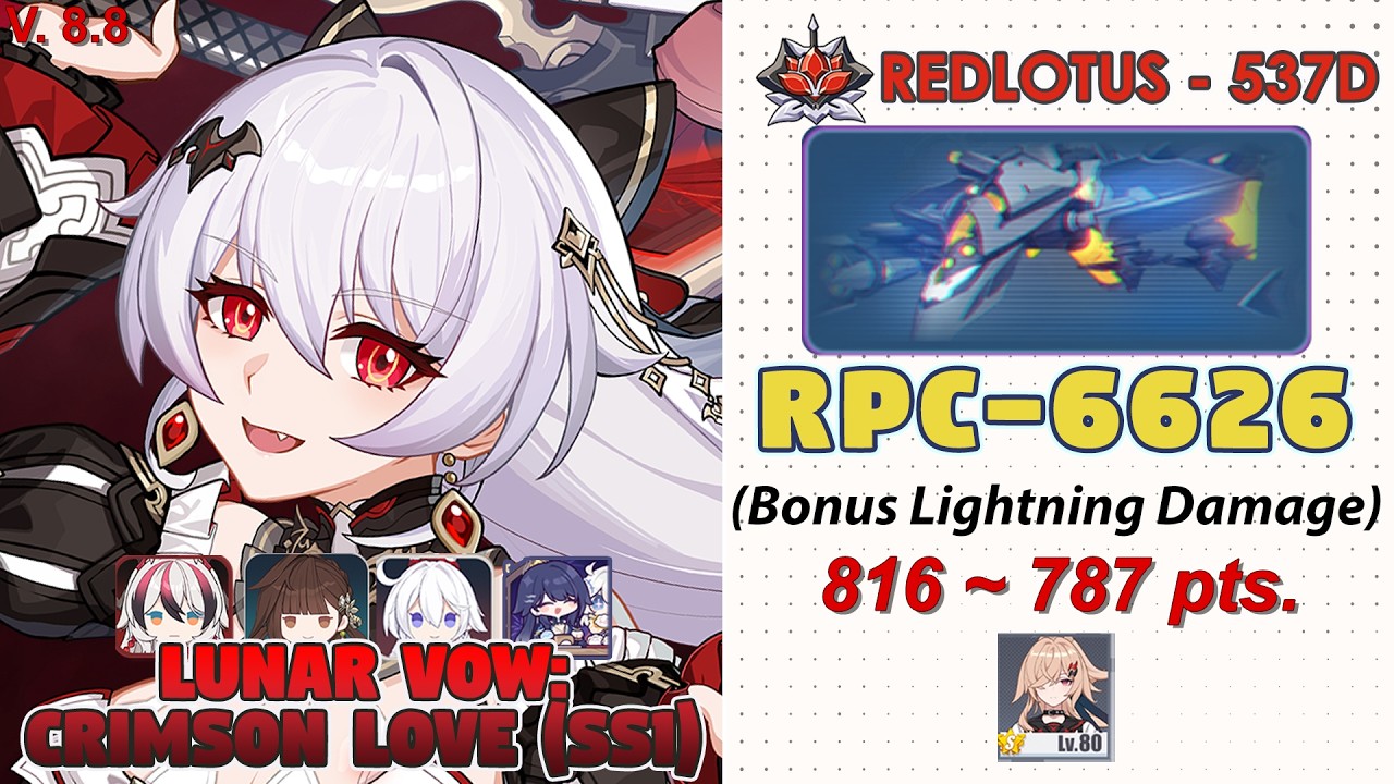 Honkai Impact 3rd:Ex-Abyss | Red Lotus (537D) V8.8 | RPC - 6626 (Lightning) | LV (SS1) w/ Friends.