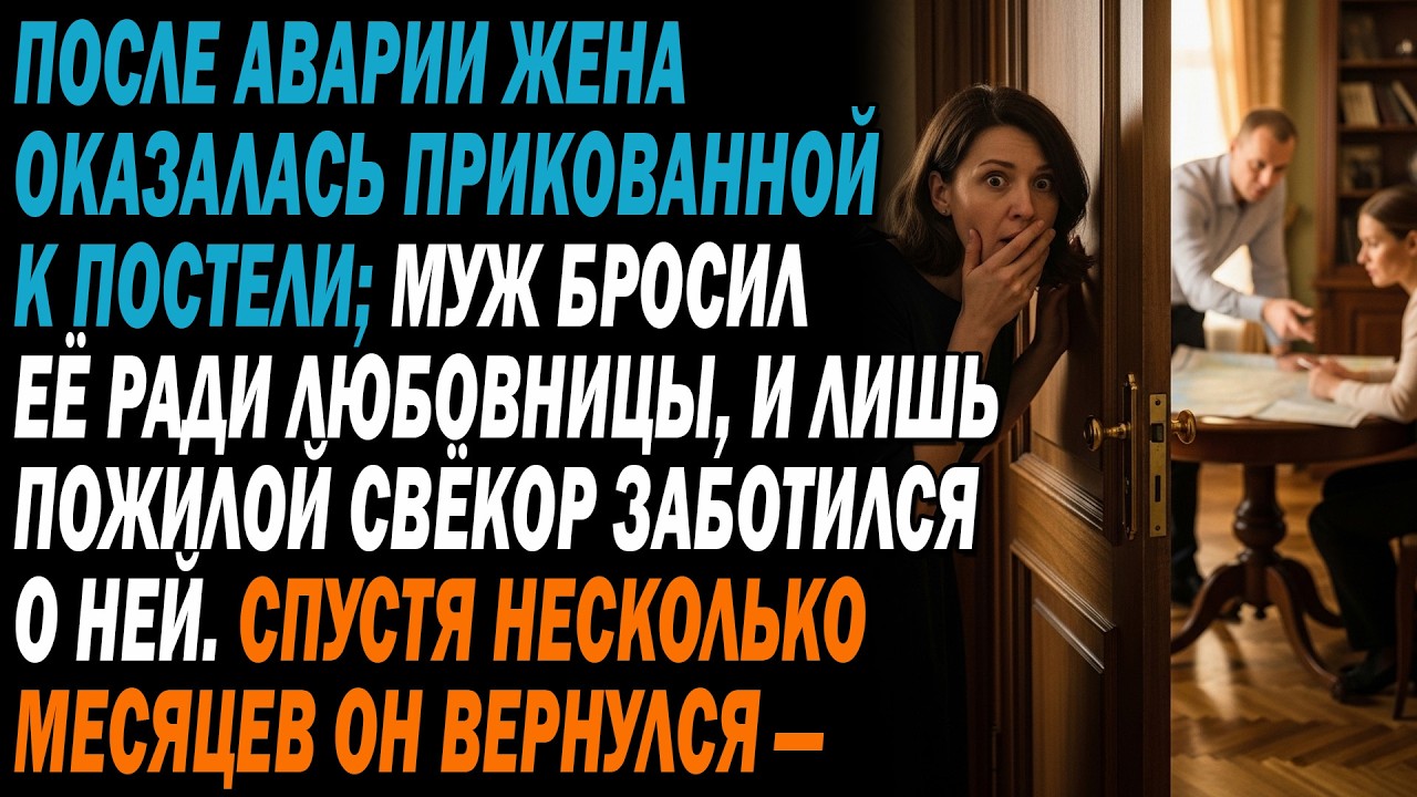 Жена после аварии ⚡ прикована к постели 🕯️, муж ушёл к любовнице 🥀 и вернулся через 5 месяцев ⏳