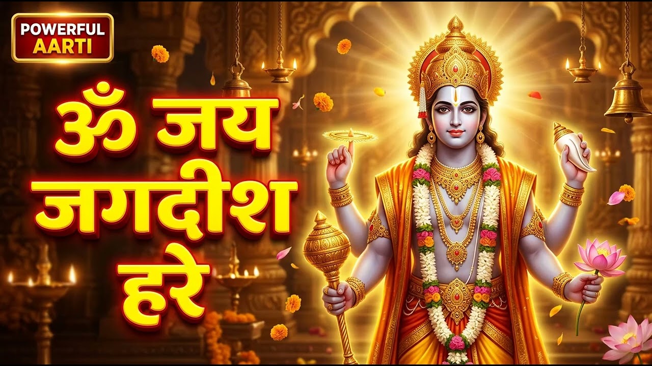 ॐ जय जगदीश हरे 🔥 Temple Style Aarti | Om Jai Jagdish Hare | Powerful Bhakti Song