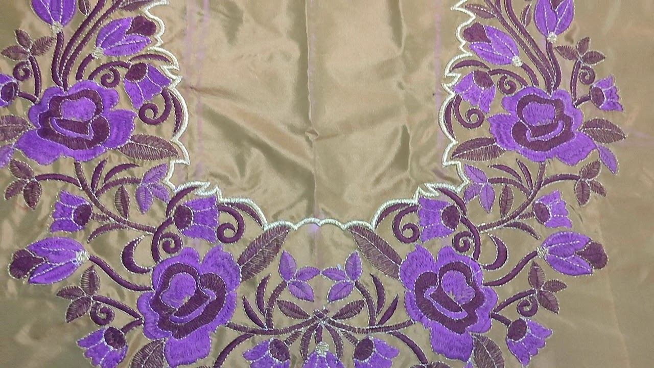 Allover look like flower design Computer Embroidery blouse work... #computerembroidery