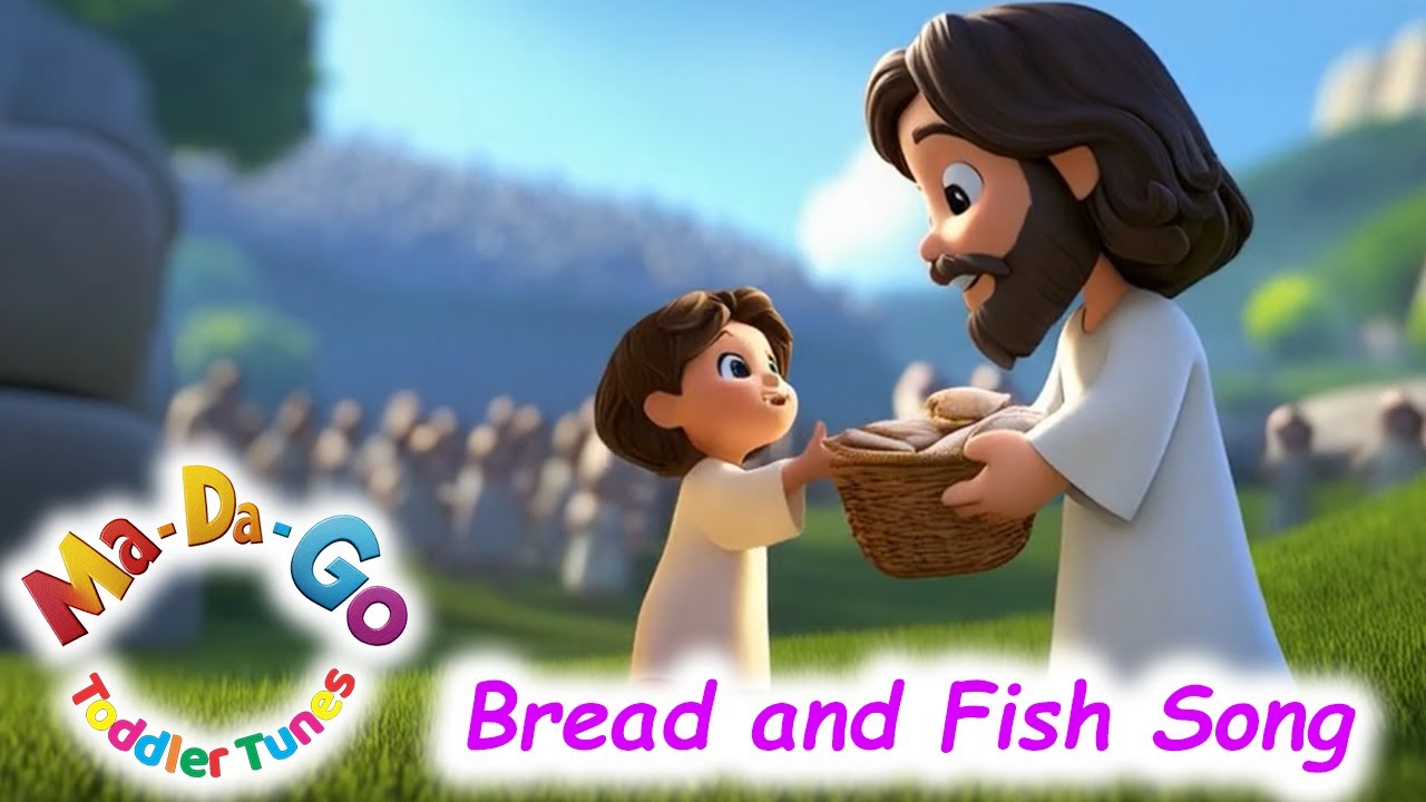 🍞 Bread and Fish Song | Jesus Feeds the 5,000 | MaDaGo Toddler Tunes