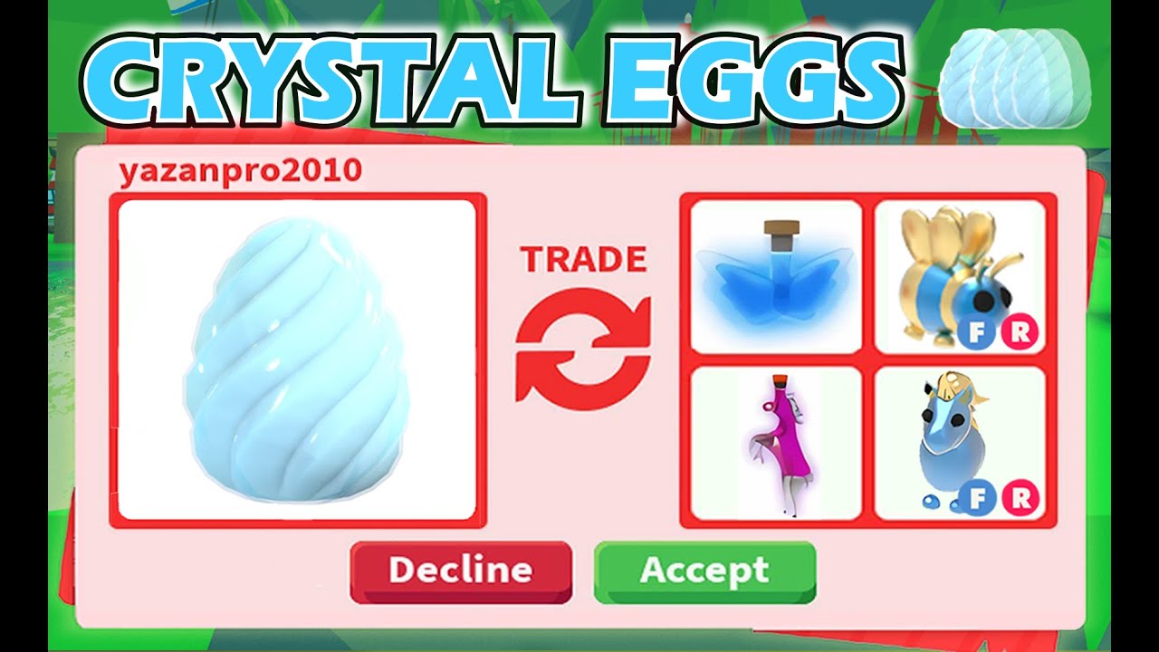 I TRADED MANY CRYSTAL EGGS 💎🥚 AND SHOWCASING THE NEW ADOPT ME PET RELEASE UPDATE 🔥
