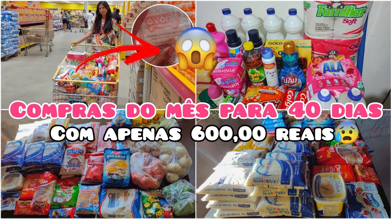 COMPRAS DO MÊS DE NOVEMBRO COM 600,00 REAIS | COMPRAS DO MÊS NO SUPERMERCADO COMPLETA + VALOR TOTAL🤑