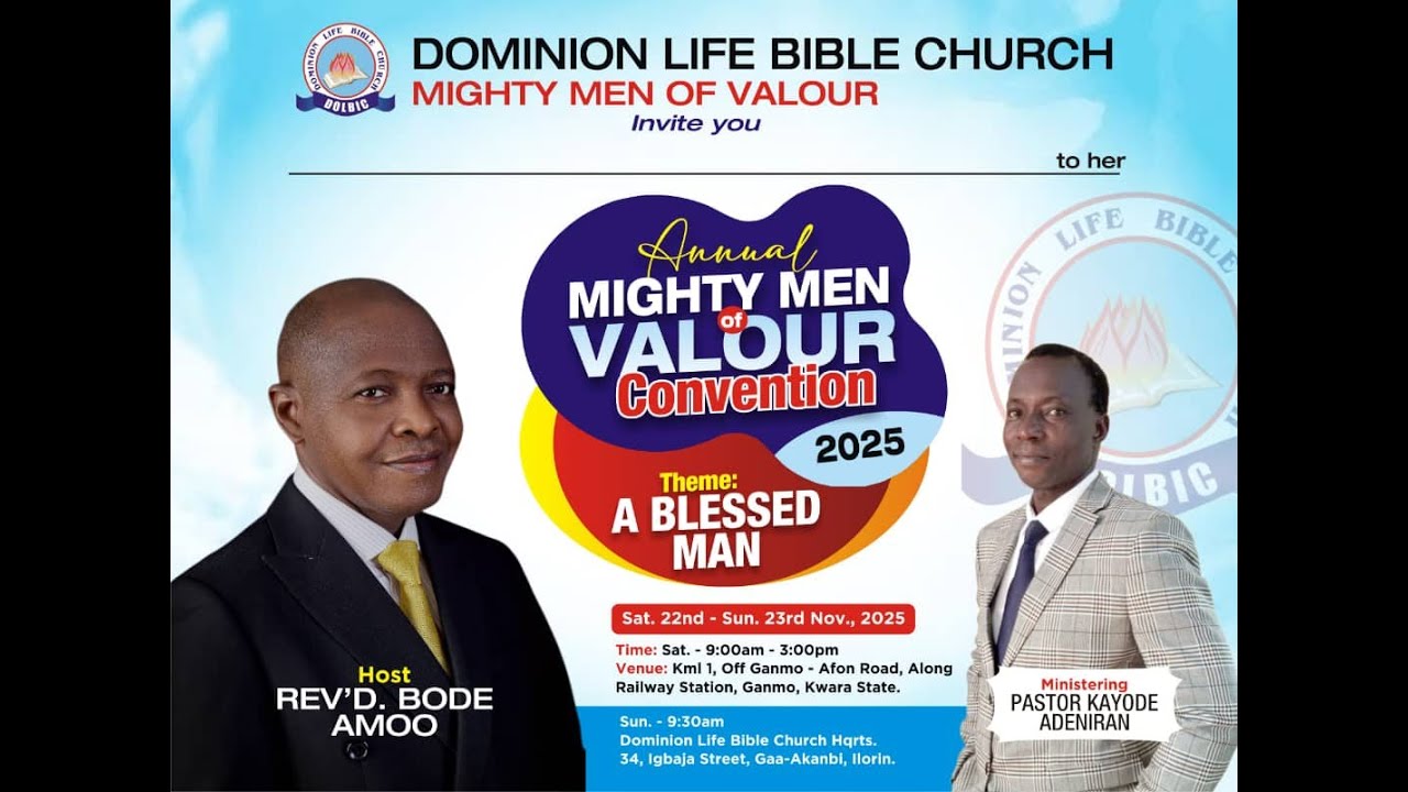 “Join us live for The Blessed Man — a powerful men’s conference on 23.11.2025.