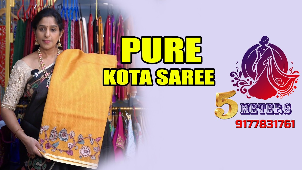 5meters |  Pure Kota Saree |New Saree | 2026 Sarees | 5mewters2255