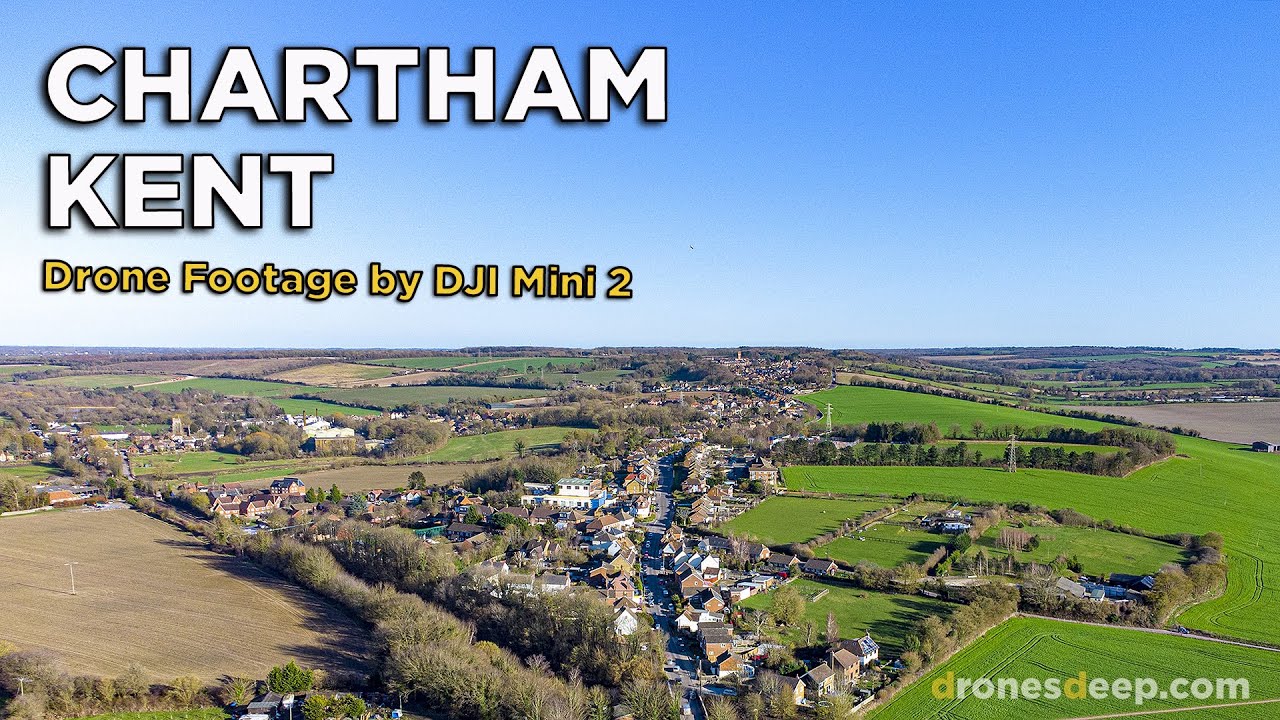 DJI Mini 2 4K Drone Footage of the Village of Chartham in Kent