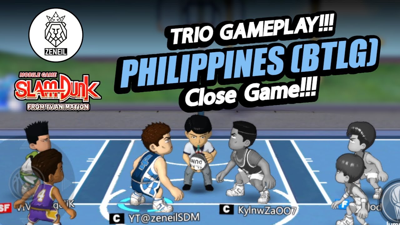 Philippines (BTLG) TRIO GAMEPLAY!!! CLOSE GAME!!! | SLAM DUNK MOBILE