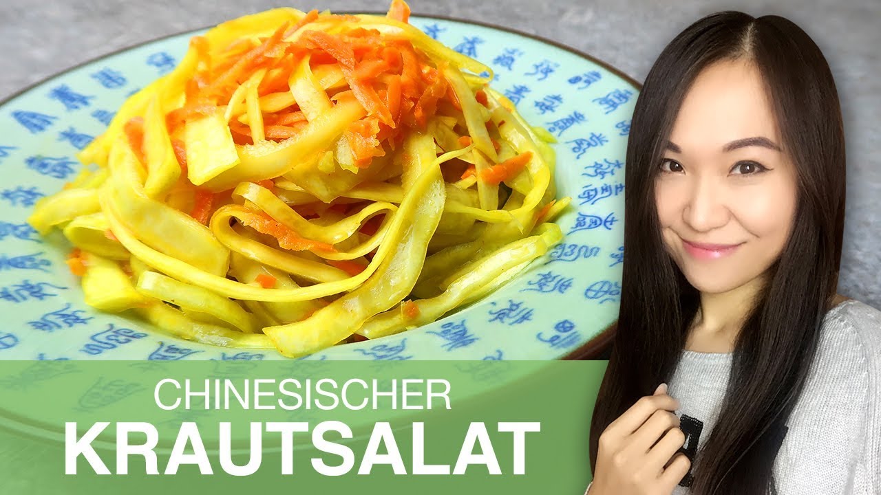 REZEPT: chinesischer Krautsalat | gelb und scharf | Salat Ideen