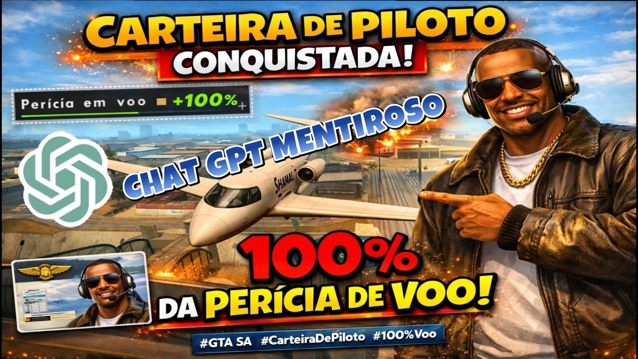 Peguei a CARTEIRA de PILOTO no GTA SA! ✈️ E o CHATGPT ainda MENTIU PARA MIM PT 5