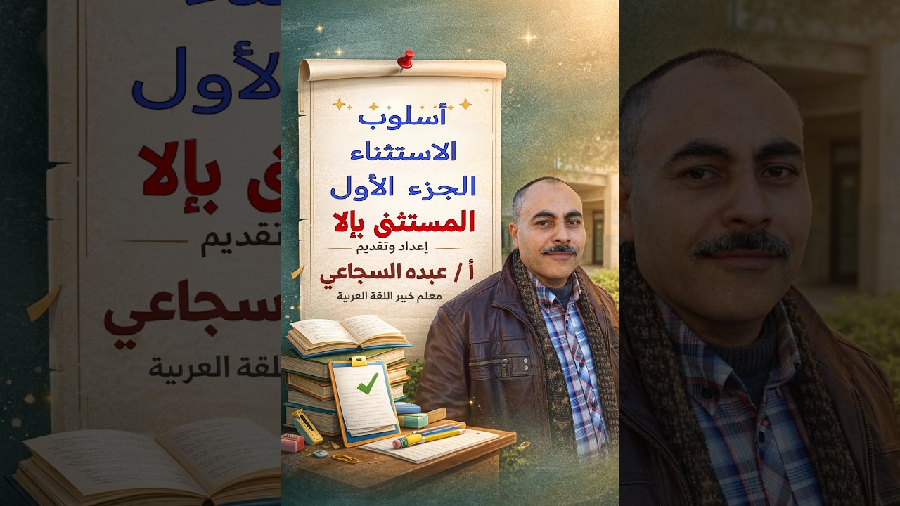 أسلوب الاستثناء ـ الجزء الأول  المستثنى بـ ( إلا ) إعداد وتقديم / أ ـ عبده السجاعي