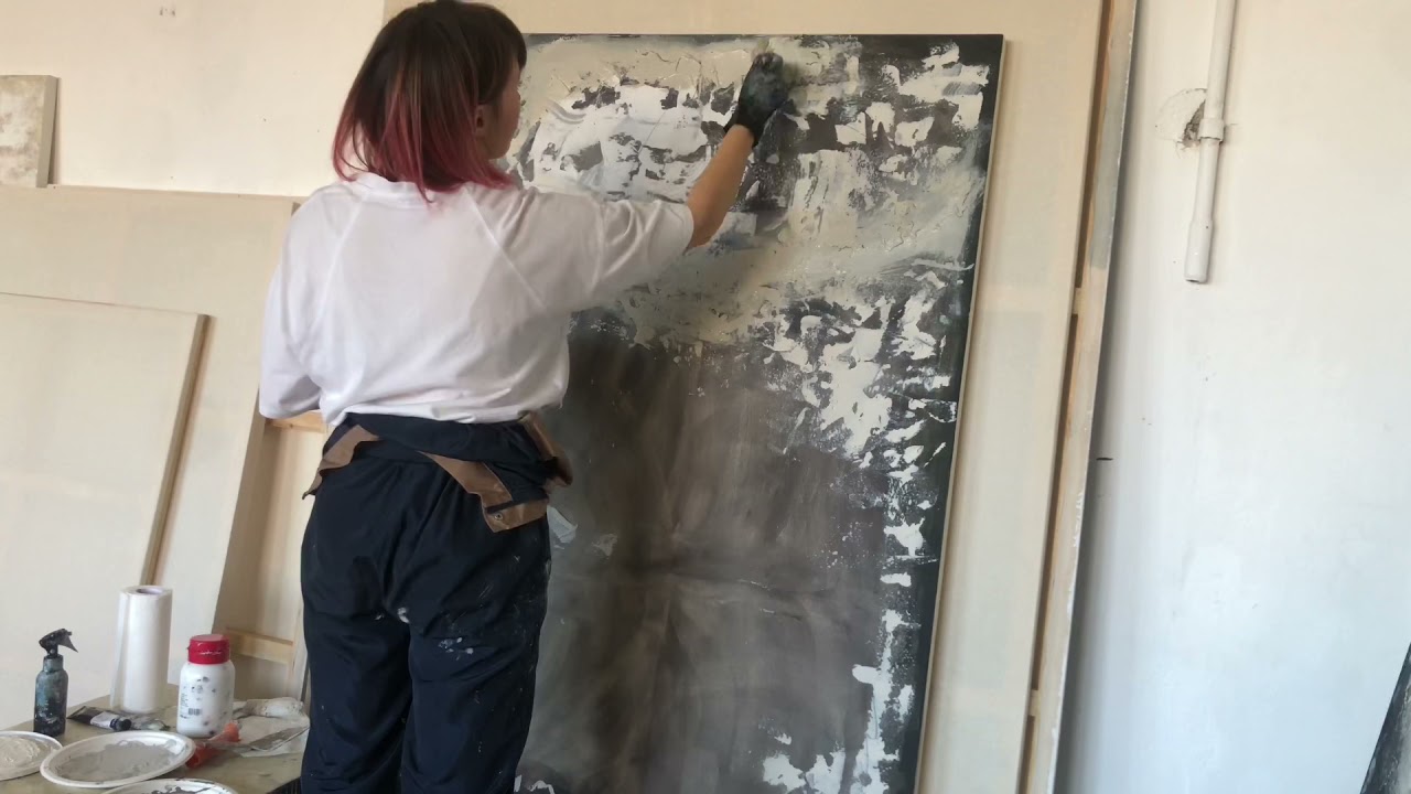 DIY ABSTRACT AGED TEXTURED PAINTING PROCESS