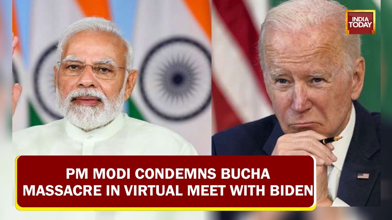 PM Modi Holds Virtual Meeting With President Biden, Condemns Bucha Massacre | Modi-Biden Meet