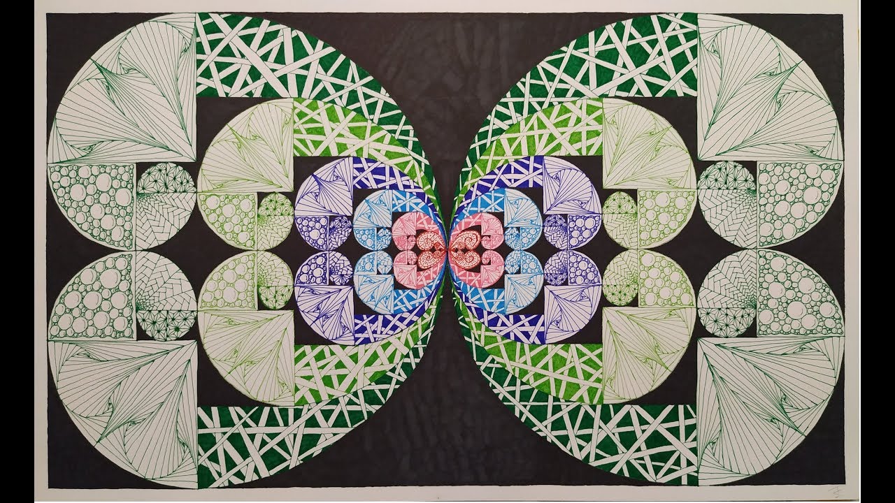 🌔FIBONACCI ART DRAWING🌖 / Maths and art projects / fibonacci sequence / Zentangle art paso a paso