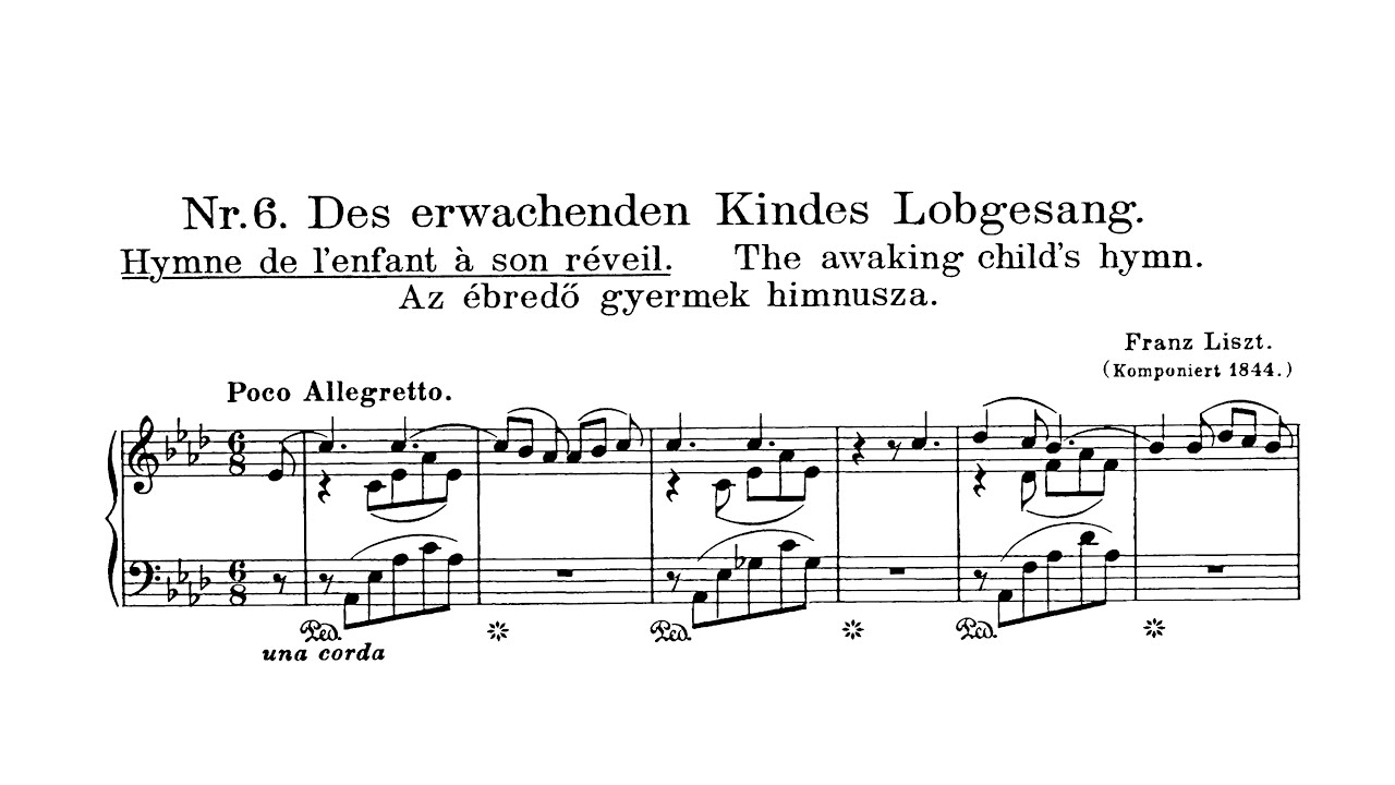Franz Liszt: Hymne de l’enfant à son réveil S.173/6 from 