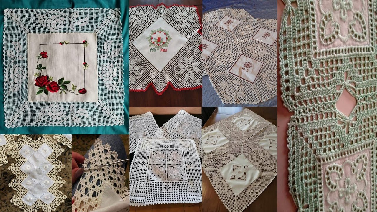 Вязание крючком по ажурной вязке вокруг квадрата ⬜ соединенные мотивы #вязаниекрючком #ручнаярабо...