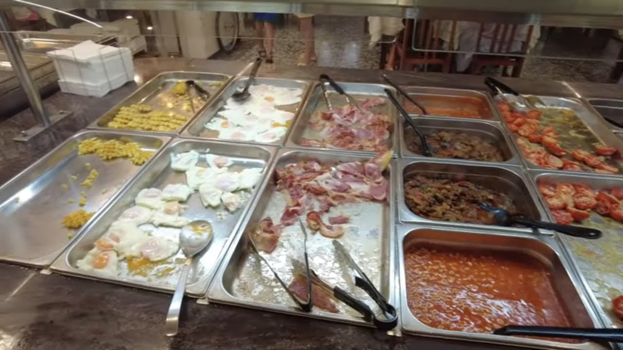 SALOU Spain - Breakfast Hotel Marinada & Medplaya Hotel Calypso Walkthrough