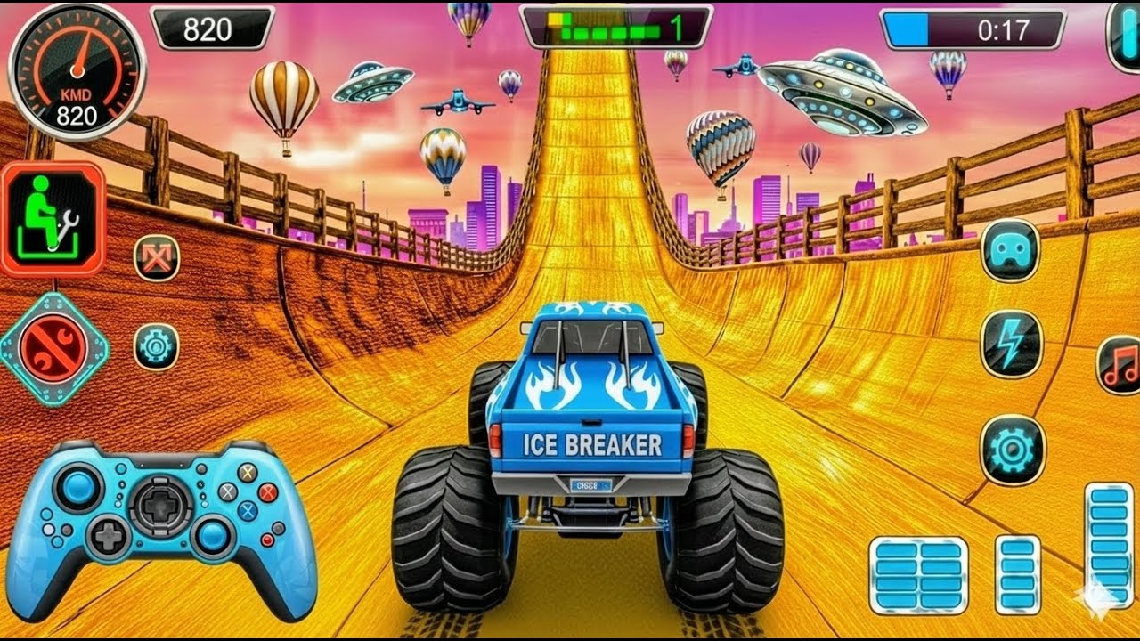 Monster Truck Mega Ramp Impossible Driver - 4x4 Ultimate Car Stunts GT Racing - Android GamePlay