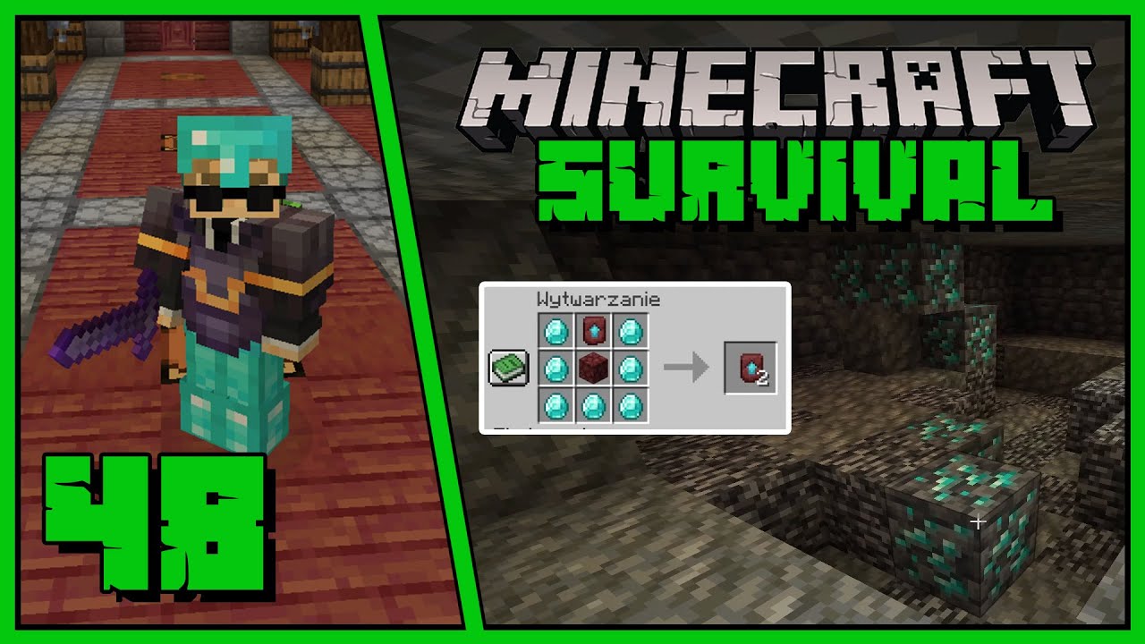 Minecraft 1.21 - szukamy diament&oacute;w, kopiemy, robimy netherytowe ulepszenie | Survival i Poradnik #47