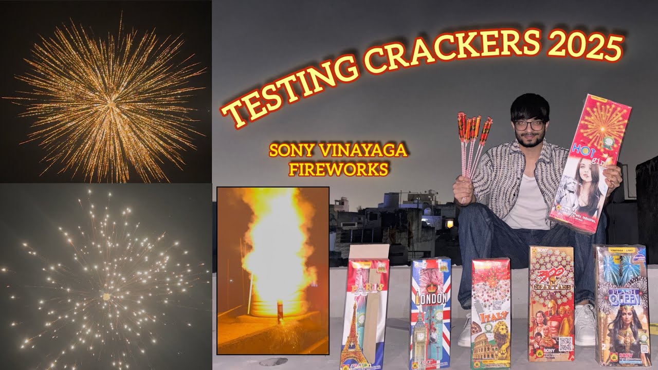 TESTING CRACKERS 2025 SONY VINAYAGA SKYSHOTS 🔥😍 Diwali Stash 2025 #patakhe #crackers nagpal & sons🎆 