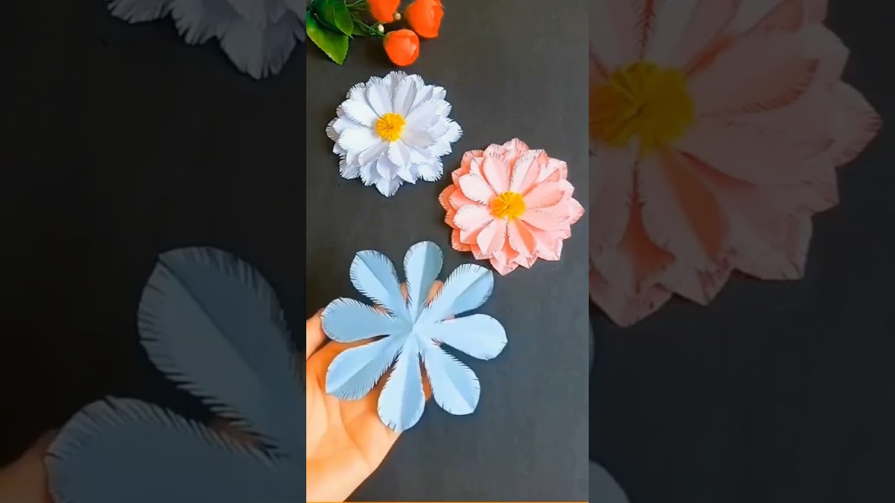 Paper flower making at home 