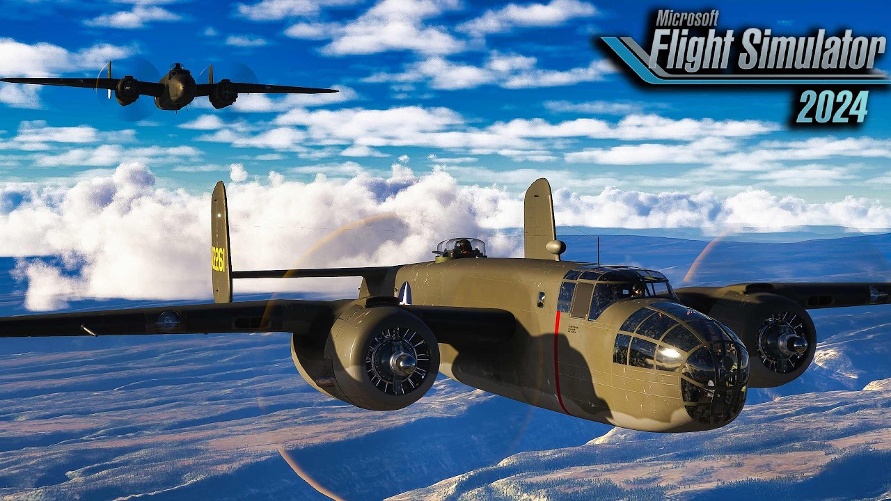Этот бомбардировщик B-25 Mitchell в MSFS 2024 невероятно детализирован.