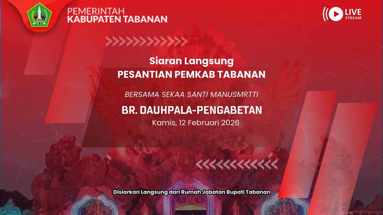 Siaran Langsung Pesantian Pemkab Tabanan | Sekaa Santi Manusmrtti Br. Dauhpala – Pengabetan