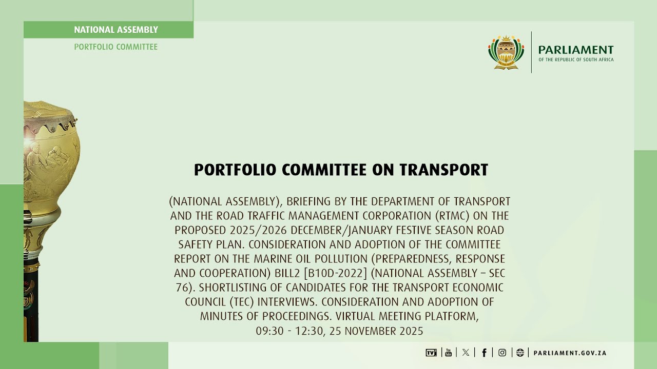 Portfolio Committee on Transport, 25 November 2025