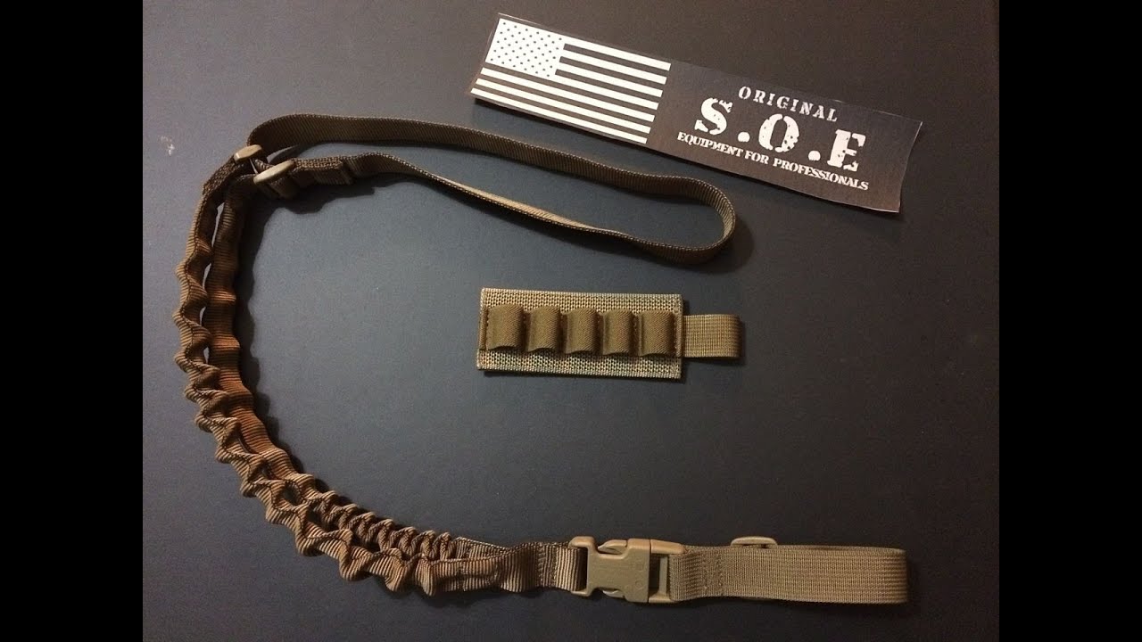 SOE Gear Shotgun Shell Card and Single Point Bungee Sling