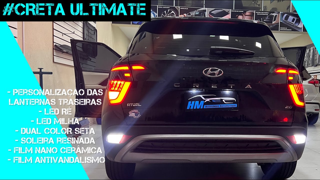 NOVO HYUNDAI CRETA, LED NA RÉ, PERSONALIZAÇÃO DOS FARÓIS, TODO FULL LED
